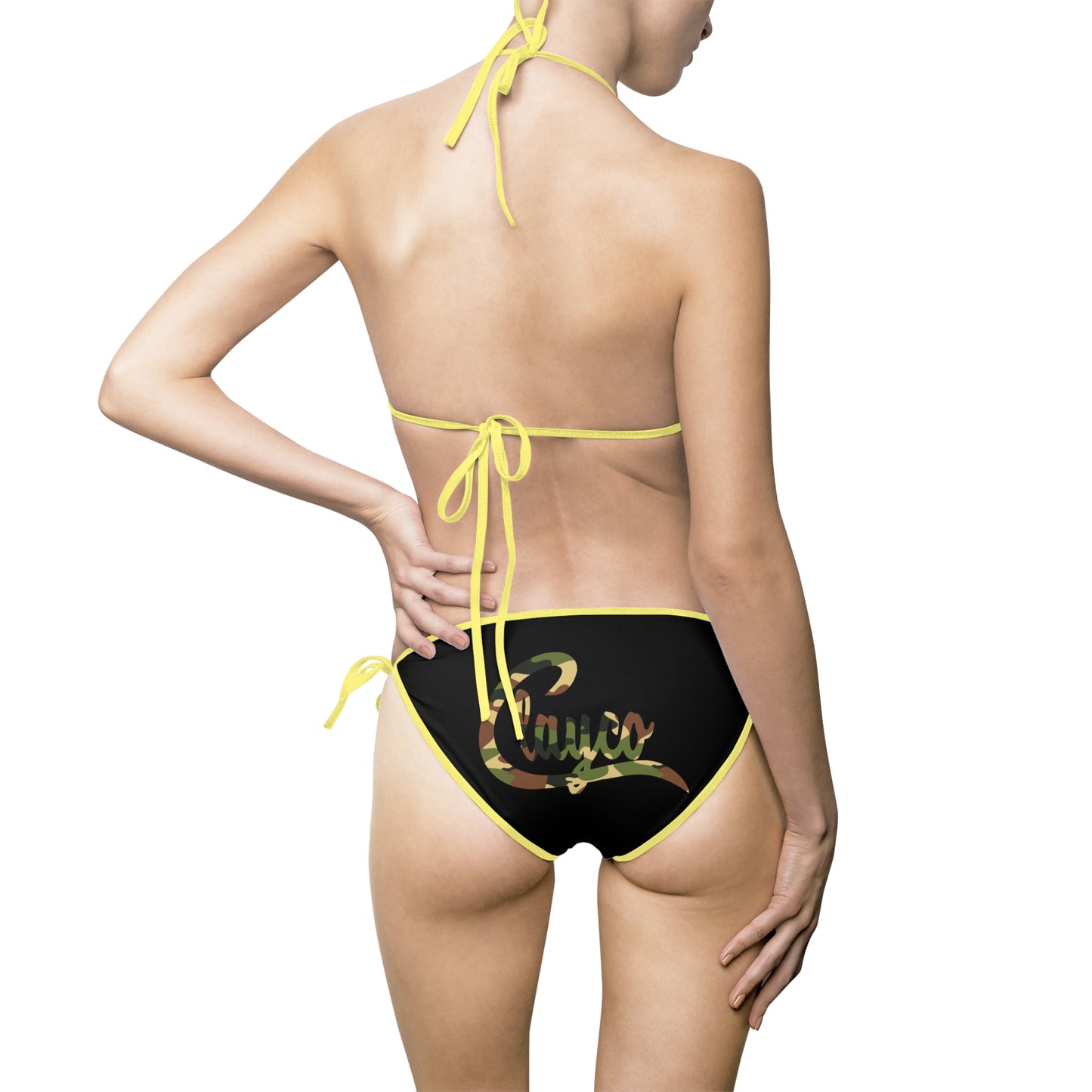 Stylish Women's Bikini Swimsuit with Tropical Print