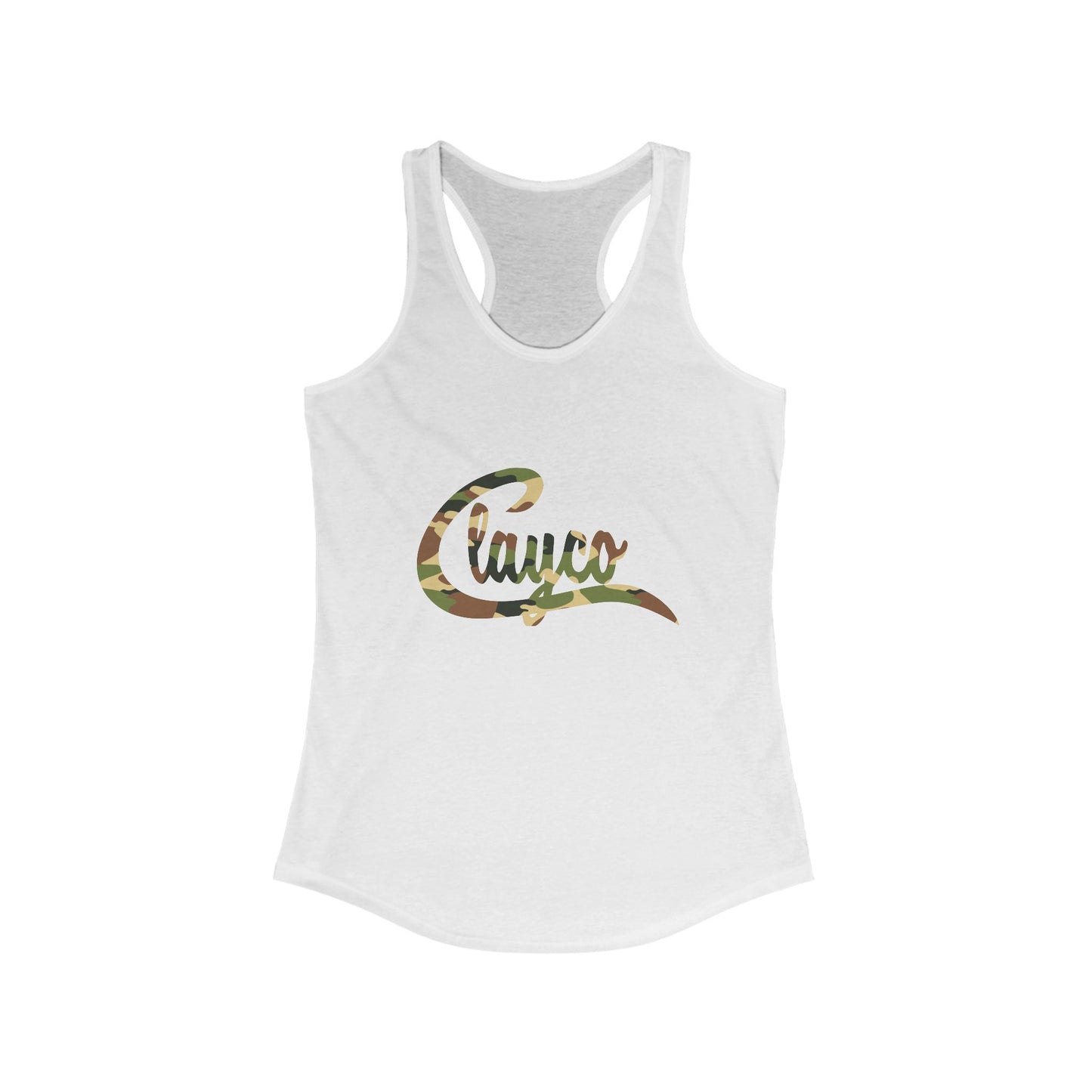 Camo Script Women's Racerback Tank - Stylish Summer Apparel