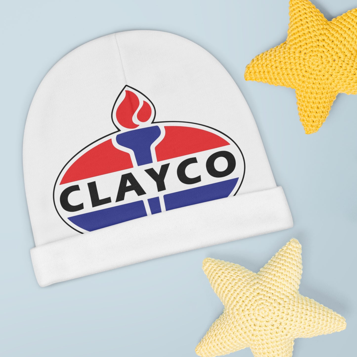 Clayco Logo Baby Beanie - Trendy Infant Hat for Cool Babies