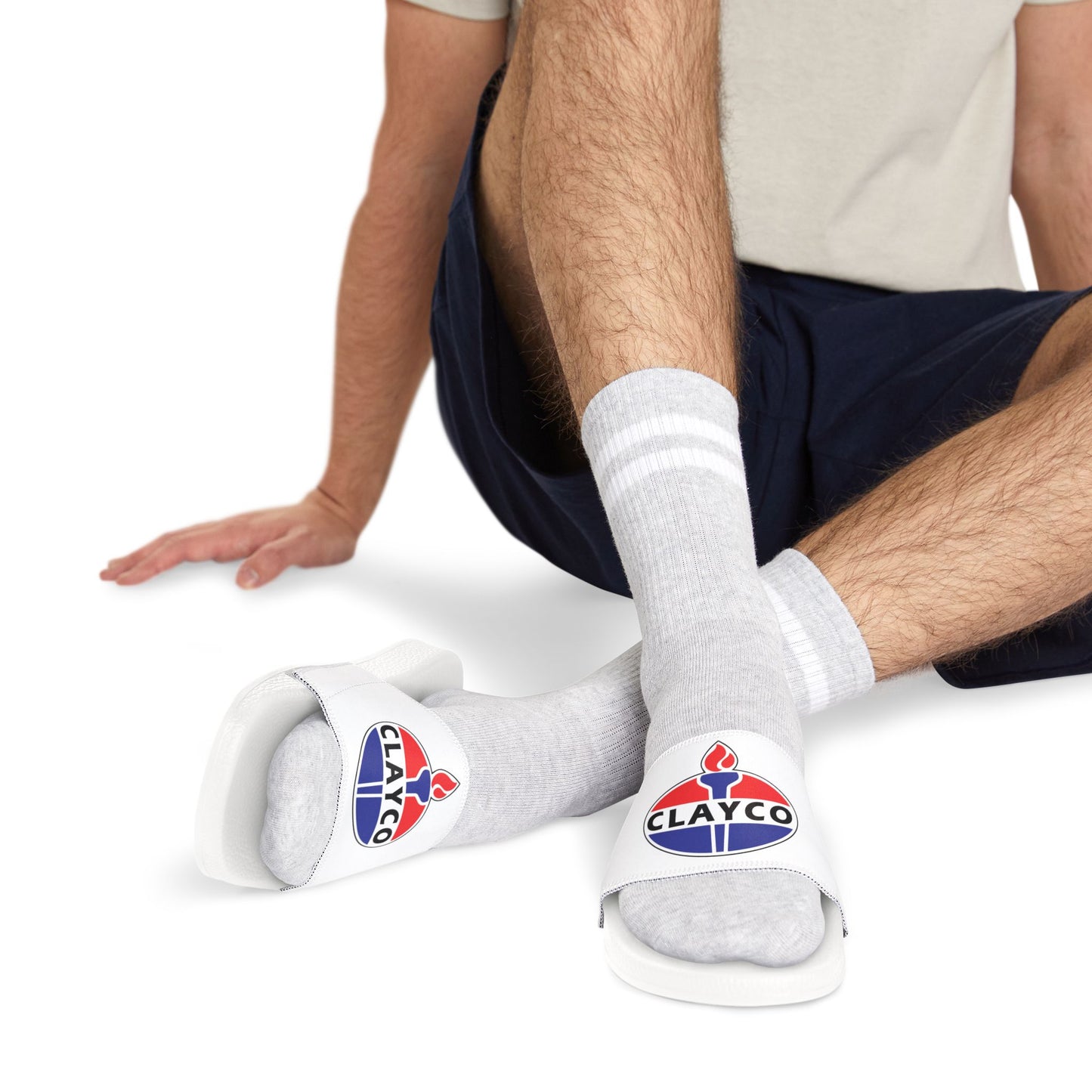 Men's Casual Removable-Strap Sandals with CLAYCO Logo - Perfect for Summer & Beach Wear