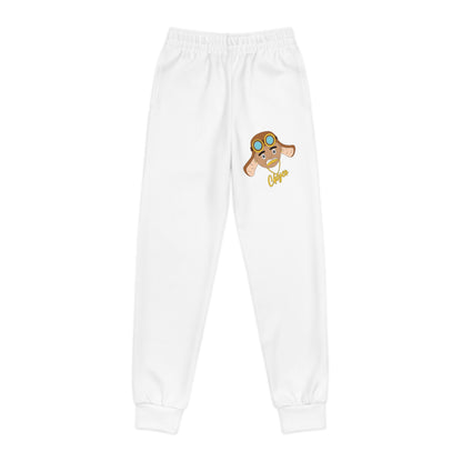 Youth Joggers with Whimsical Pilot Dog Design - Comfy & Fun Activewear